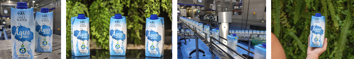 Only water, bebe agua en cartón en Canarias